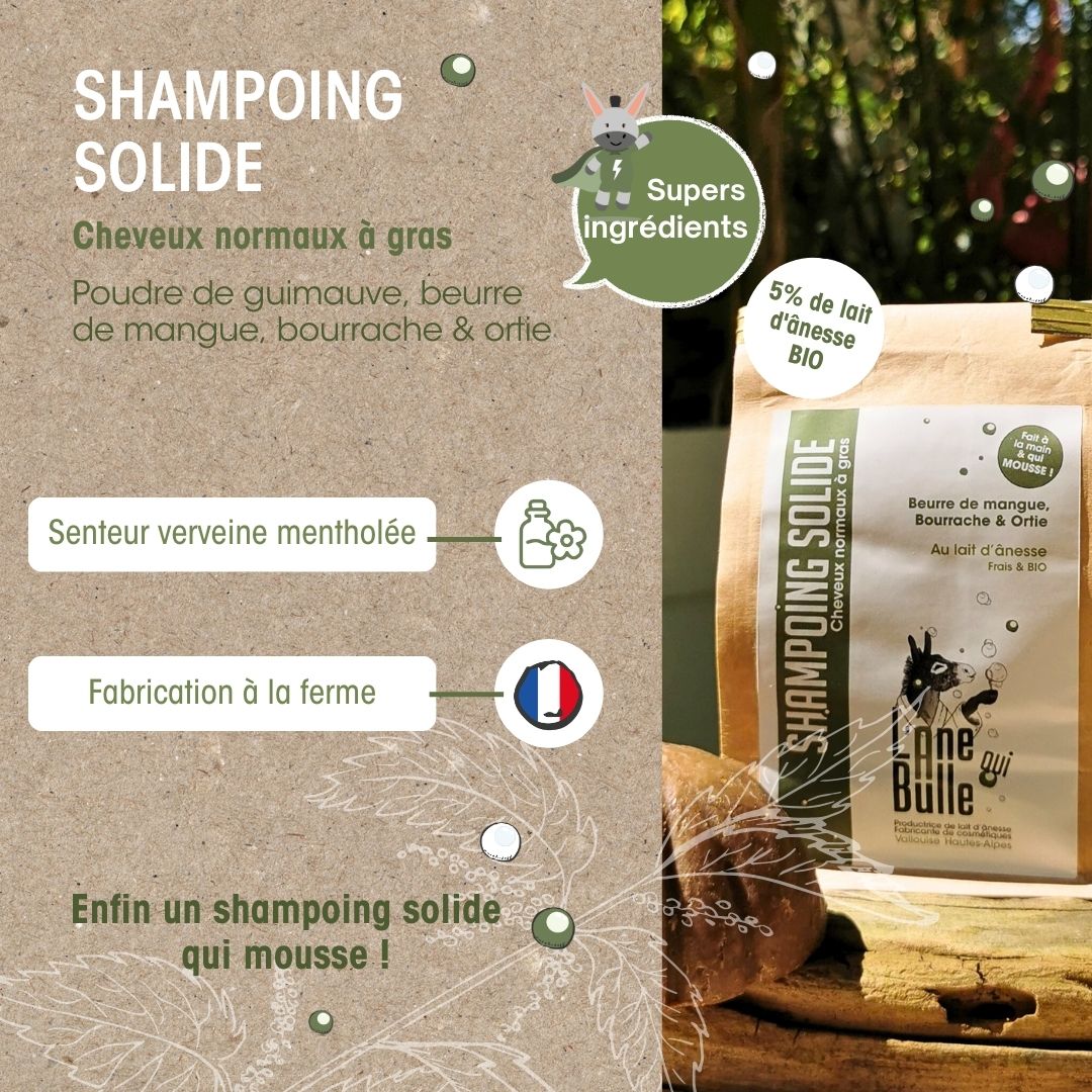 Shampoing à l’ortie – Cheveux normaux à Gras